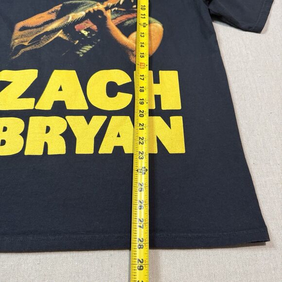 Zach Bryan Quittin Time 2024 Tour T-Shirt M Guitar Washed Black AUTHENTIC Merch - Picture 5 of 5